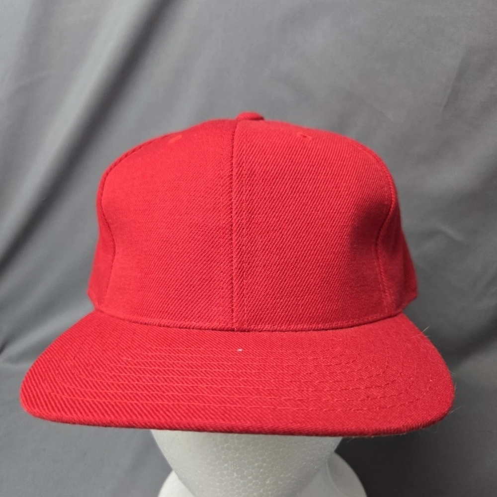 Colosseum Red Flat Bill Baseball Cap Size 7 1/2 Wool Acrylic Blend
